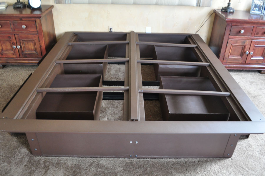 Pedestal Steel Bed Frame